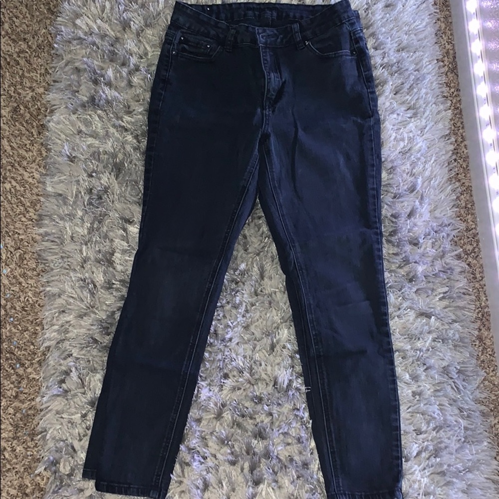 Womens High Rise Black Jeggings